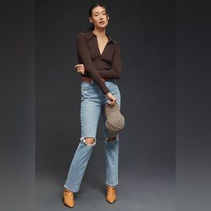 Paige Noella high rise relaxed straight jeans 👖